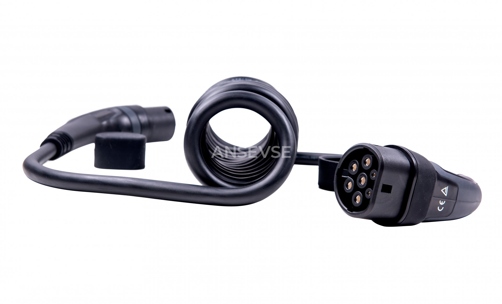 cable recharge voiture electrique Câble enroulé de charge IEC 62196-2 EV  for Stations chargeur de cordon en spirale de voiture électrique Type 2 à